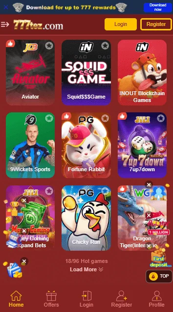 777 Tez Game Home Screenshot