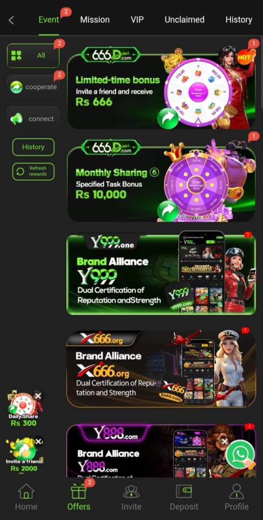 666D APK free Registration and Login for Android and iOS